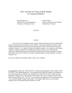 How Accurate are Value-at-Risk Models at Commercial Banks?