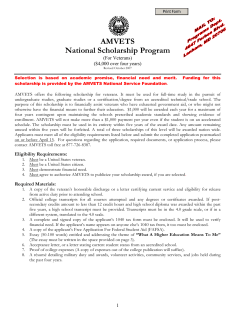 Amvets National Scholarship Program