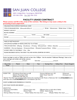 Facility Request Packet