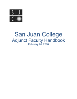 2016 Adjunct Faculty Handbook