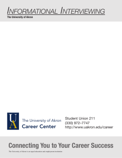 Tips on conducting an informational interview