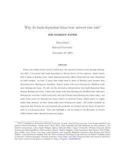 "Why do bank-dependent firms bear interest-rate risk?"