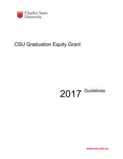 2015 CSU Graduation Equity Grant Guidelines