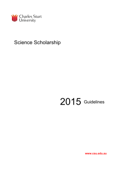 2015 CSU Science Scholarship Guidelines