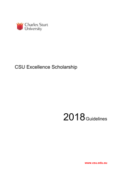 2016 CSU Excellence Scholarship Guidelines