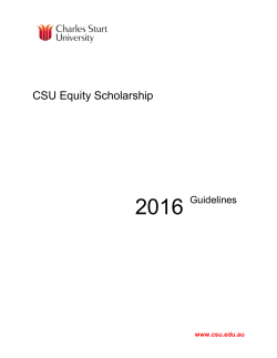 2016 Equity Scholarship Guidelines