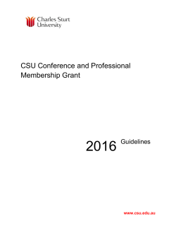 2016 CSU Conference and Professional Membership Grant Guidelines