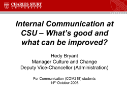 Internal Communication at CSU