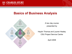 Business Analysis