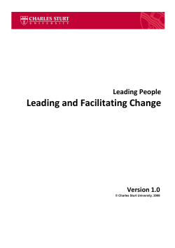 Leading and Facilitating Change