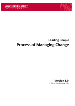 The Process of Managing Change