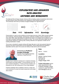 Exploratory and Advanced Data Analysis lectures workshop brochure