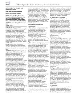 announcement in the Federal Register