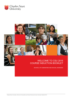 Orientation 2016 - Course Induction Booklet