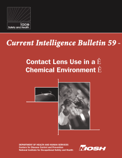 Contact Lens Use in a Chemical Environment