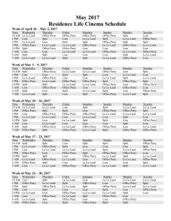 Cinema schedule