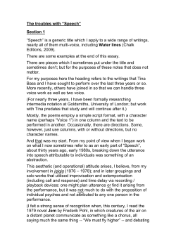 The troubles with Speech