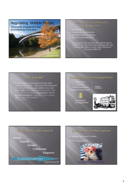 Negotiating Multiple Worlds: Community Engagement and Environmental Education