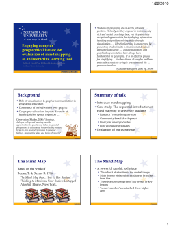 Engaging complex geographiucal issues: An evaluation of mind mapping as an interactive learning tool