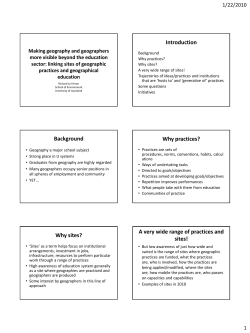 Making geography and geographers more visible beyond the education sector: linking sites of geographic practices and geographical education