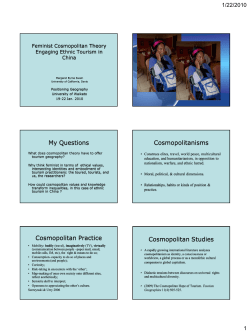 Feminist Cosmopolitan Theory Engaging Ethnic Tourism in China