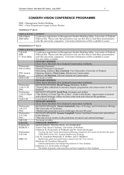 Complete Conference Programme