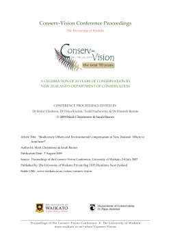 Biodiversity offsets: an overview of selected recent developments: where to from here?