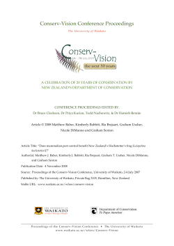 Does mammalian pest control benefit New Zealand's Hochstetter's frog (Leiopelma hochstetteri)?