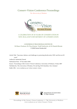 Successes, failures, and challenges in protecting biodiversity: DOC and the next 20 years