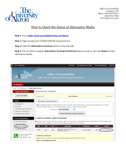 Link to Check Status of Alternative Media