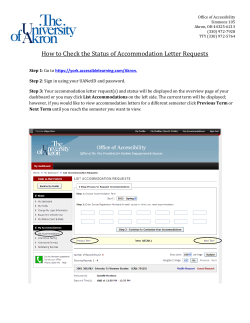 Link to Check Status of Accommodation Letters