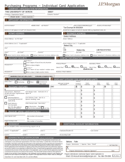 Procurement Card Application
