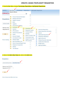 Create/Enter a Basic Peoplesoft Req
