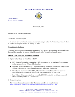 Board of Trustees Resolution: Expectations for Shared Leadership Consultative Decision Making Process