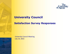 University Council Satisfaction Survey Response PowerPoint