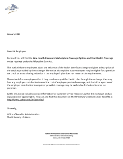 link to the Affordable Care Act notice