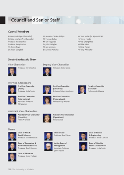 23. Council and Senior Staff