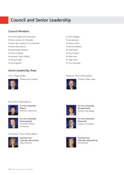 21. Council and Senior Leadership