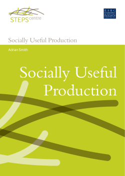 Socially Useful Production