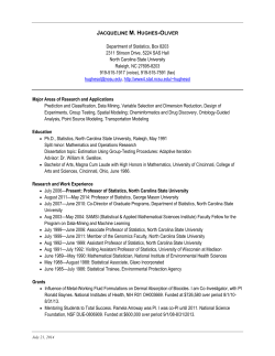 Jacqueline Hughes-Oliver CV