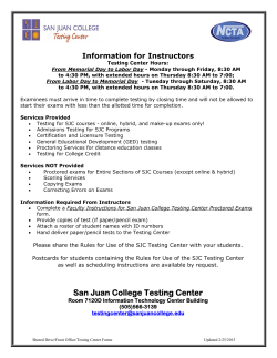 Instructions for Proctored Exams