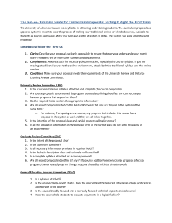 Elements of a Proper Proposal Guide