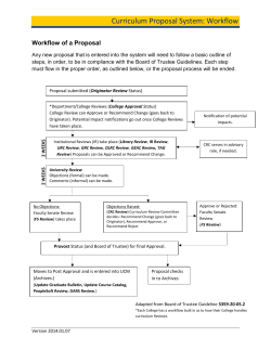Curriculum Proposal System: BCAS Workflow