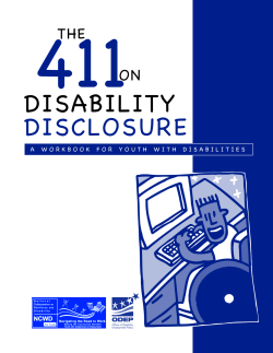 Link to the 411 on Disability Disclosure