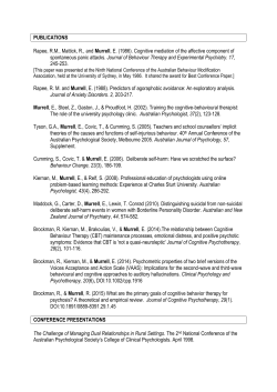 Download a list of Elizabeth's recent research publications and presentations