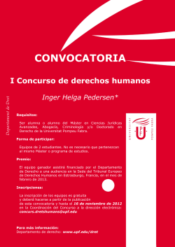 I Concurso de Derechos Humanos