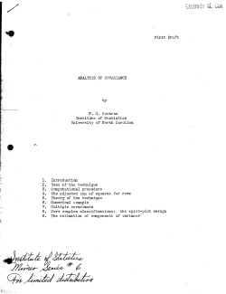 Cochran, W.G.Analysis of covariance."