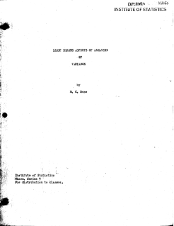 Bose, R.C.Least squares aspects of analysis of variance."