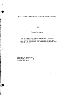 Marsaglia, George; (1953)A note on the compatibility of distribution functions." (Navy Research)