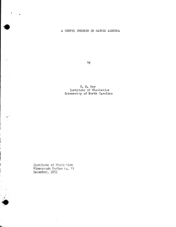 Roy, S.N.; (1953)A useful theorem in matrix algebra."